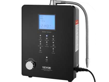 Ionizátor vody, pH 3–11,2, 6 režimov, -800mV ORP, 9000L, UV, ohrev