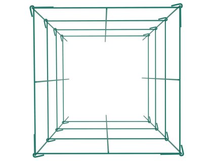 Klietky na paradajky 14.6"×14.6"×39.4", 3 ks, oceľ, pvc povlak