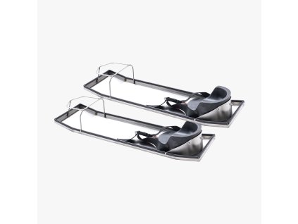 Kolenná doska na betón nerezová 30×8" s chráničmi a popruhmi