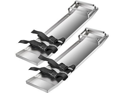 Kolenné dosky na betón 30''×8'' nerezová oceľ, 2 ks s popruhmi