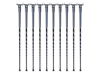 Kovové balustre 111.76cm×1.27cm pozinkovaná oceľ 10 ks duté skrútené