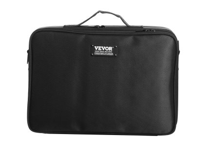 Kozmetický kufrík 3 poschodia, vodoodolný oxford, rukoväť, čierny