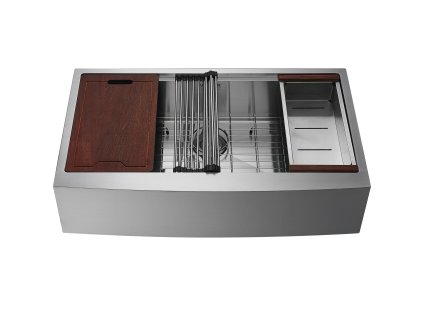 Kuchynský drez 304 nerezovej ocele, 1 misa, na dosku, s lemom, 36 inch