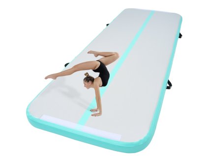 Nafukovací gymnastický matrac 4 inch, 10 ft, s pumpou, mintová