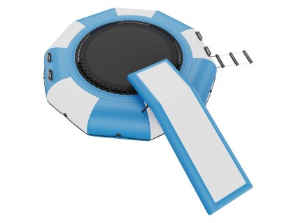 Nafukovacia vodná trampolína 10ft s tobogánom, rebríkom a pumpou