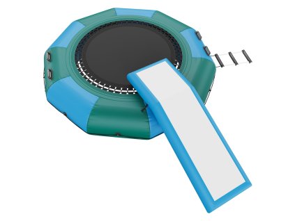 Nafukovacia vodná trampolína 10ft s tobogánom, rebríkom a pumpou