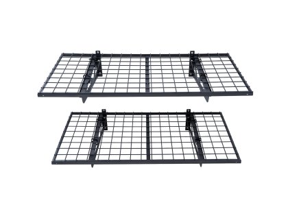 Nástenné police do garáže 2 ks 4 × 2 ft na stenu, nosnosť 502 lbs