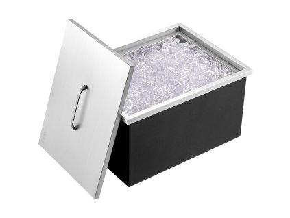 Nerezový box na ľad 51 cm × 36 cm × 30.5 cm 37.9 L s krytom a odtokom