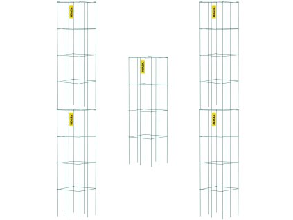 Oporné klietky na paradajky 5 ks oceľ pvc 11.8"×11.8"×46.1"