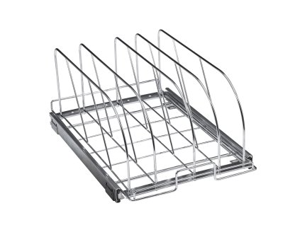 Organizér na panvice a plechy, výsuvný, nastaviteľné priečky, 12.5"W