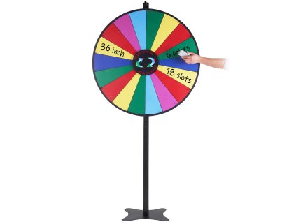 Otočné kolo cien 36 inch 18 polí, suchá tabuľa+2 fixky, stolné/stojace