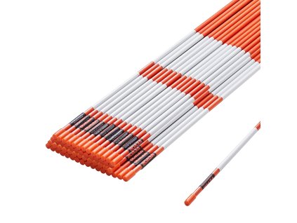 Označovače príjazdovej cesty 50 ks 122×0,79 cm oranžové s reflexom