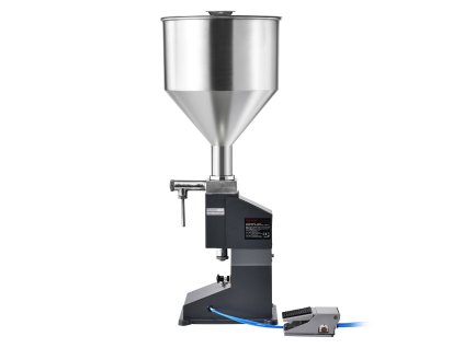 Pneumatická plnička kvapalín 5-50ml nerez s pedálom pre fľaše