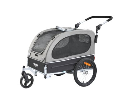 Príves pre psa na bicykel 2v1, nosnosť 88 lbs, skladací rám a spojom