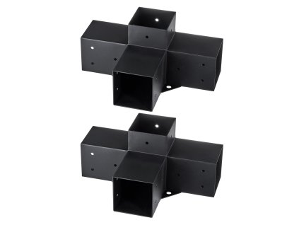 Rohové spojky 4-cestné 2 ks 10.2×10.2 cm vnútorný 9.1×9.1 cm
