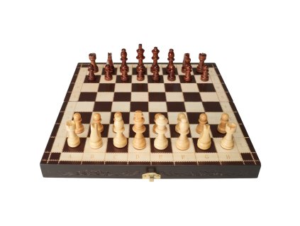 Sada magnetických drevených šachov 12 inch skladacia s úložným boxom