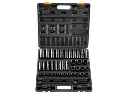 Sada úderových hlavíc 1/2 inches, 43 dielov, 6-bodové 9–30 mm