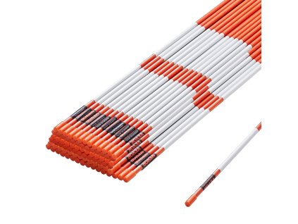 Stĺpiky na vjazd 100 ks 122 cm Ø0.79 cm oranžové s reflexnou páskou
