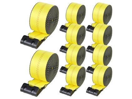 Upínacie popruhy 4"×30' s plochým hákom 6000 lbs/18000 lbs 10 ks