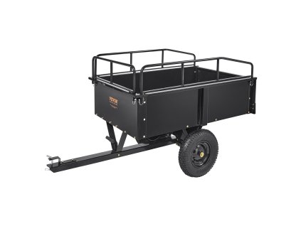 Vozík s vyklápacou korbou pre atv oceľ 340 kg 0,43 m3 odnímateľné bočnice
