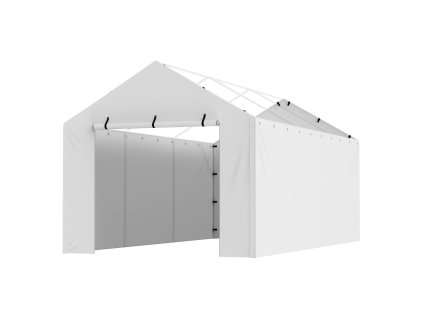 Bočná stena k prístrešku 10×20 ft, nepremokavá, uv chránená, biela
