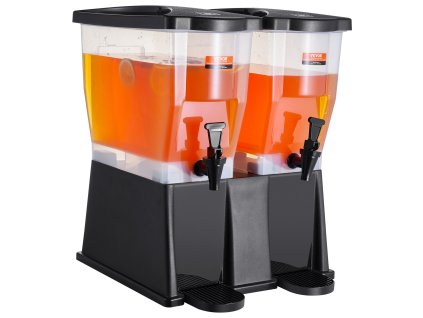 Dávkovač nápojov 3 gallon × 2, plast, stojan, kohútik, viečko