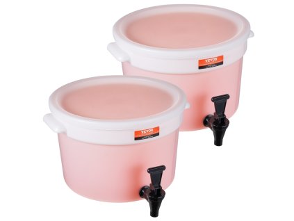 Dávkovač nápojov 3 gallon plastový s kohútikom a vekom, 2 ks