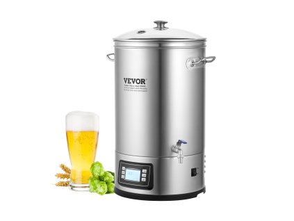 Elektrický pivný systém 8 gallon/30.3 L, 304 nerez, sklenené veko