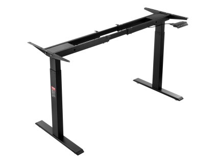 Elektrický rám stojacieho stola, dvojmotorový, 70-117 cm, h-rám, čierny
