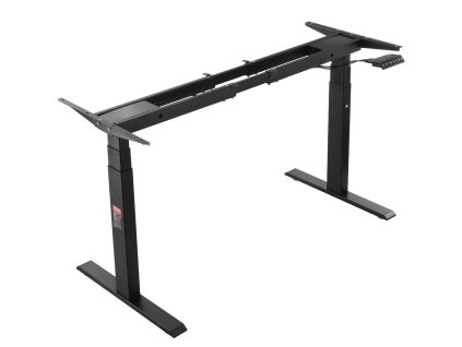 Elektrický rám stola duálny výškovo nastaviteľný 65–129 cm čierny