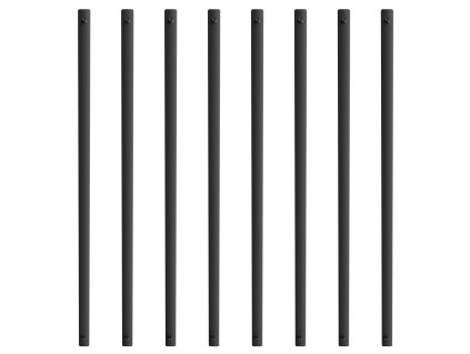 Kovové balustre 38''×1'' hliníkové ploché 72 ks s vrutmi duté