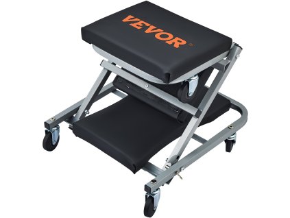 Ležadlo a stolička 2 v 1 pre autoservis, nosnosť 300 lbs, 6 koliesok