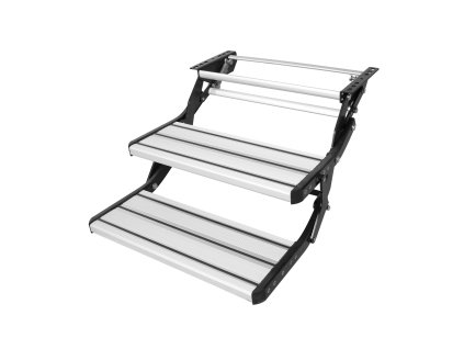 Manuálne výsuvné 2-stupňové schody, nosnosť 440 lbs, hliník, protišmyk