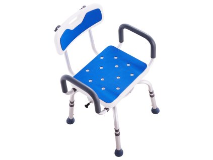 Otočná sprchová stolička 360° s opierkami, nastaviteľná nosnosť 400lbs