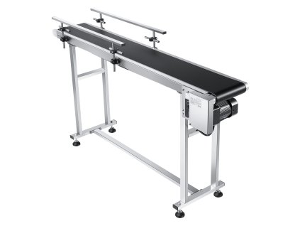 Pásový dopravník 59×7.8 inch nerezový, motor, pvc pás, antistatický