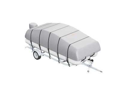 Poťah na pontón 19'-20' 800D PU, s krytom motora, 16 pásov, šírka do 96"