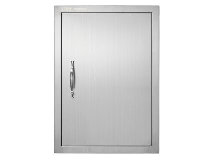 Prístupové dvierka 432×610 mm nerezové vsadené s rukoväťou na stenu