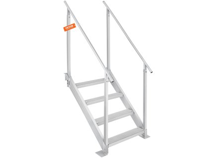 Rebrík na mólo 4 stupne, nastaviteľný 30''-38'', hliník, 500 lbs