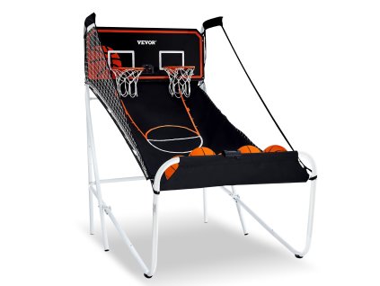 Rozkladací basketbalový set 2 hráči, 5 lôpt, 8 režimov, elektr. skóre