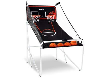 Rozkladacia basketbalová arkáda, 2 koše, 4 lopty, 8 hier, s počítadlom