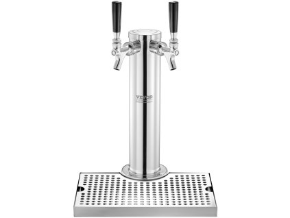 Sada na čapovanie piva s nerezovou vežou, 2 kohúty, regulátor W21.8