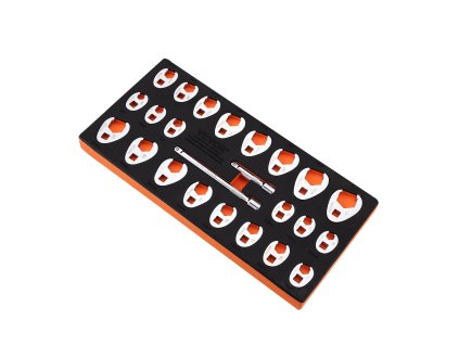 Sada očkových kľúčov 24 dielov 3/8" pohon sae 3/8"–1" a 10–22 mm cr-mo