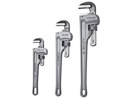 Sada rúrkových kľúčov 10"/14"/18" hliníková nastaviteľná s rukoväťou
