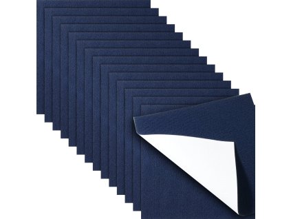 Samolepiace kobercové dlaždice 24"×24", 15 ks, tmavomodré, mäkké