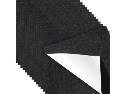 Samolepiace kobercové dlaždice 24”×24”, 15 ks, mäkké, čierne
