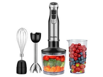 BioloMix BHB1200 4 in 1 1200W Handheld Blender Mixer With Stainless Steel Blades/BPA-Free