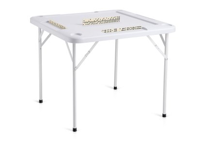Skladací štvorcový stôl pre 4 hráčov, 4 držiaky, 35.4×35.4-inch