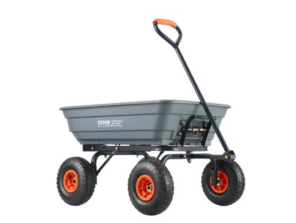 Sklápací záhradný vozík, plastová korba, nosnosť 600 lbs, 10 inch