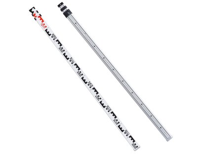 Teleskopická meracia latka 3M hliníková dvojstranná cm/mm s vodováhou