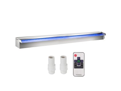 Vodopádová fontána z nerezu 35.4"×4.5"×3.1" s led pásikom do záhrady